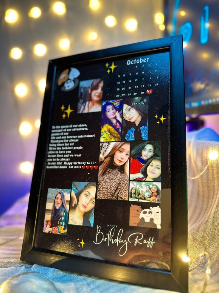 Black Personalized Photo Frame