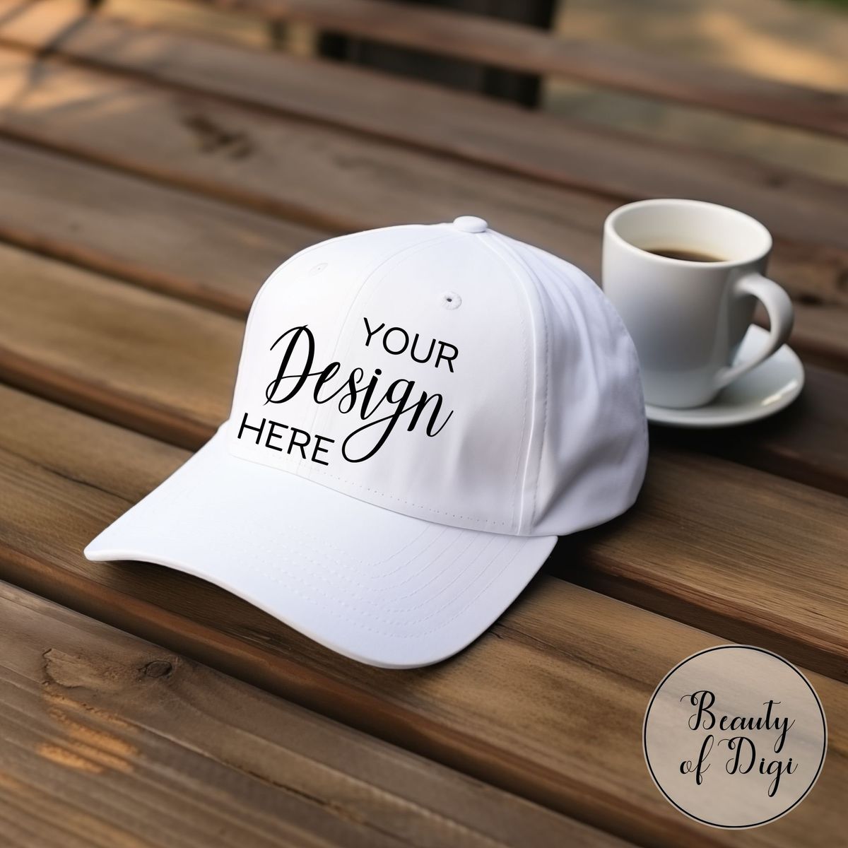 White Polyester Sublimation Cap