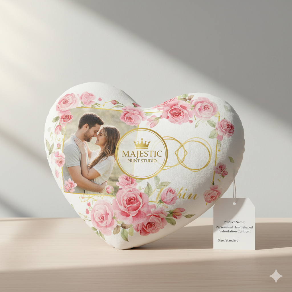 Heart-Shaped Sublimation Cushion