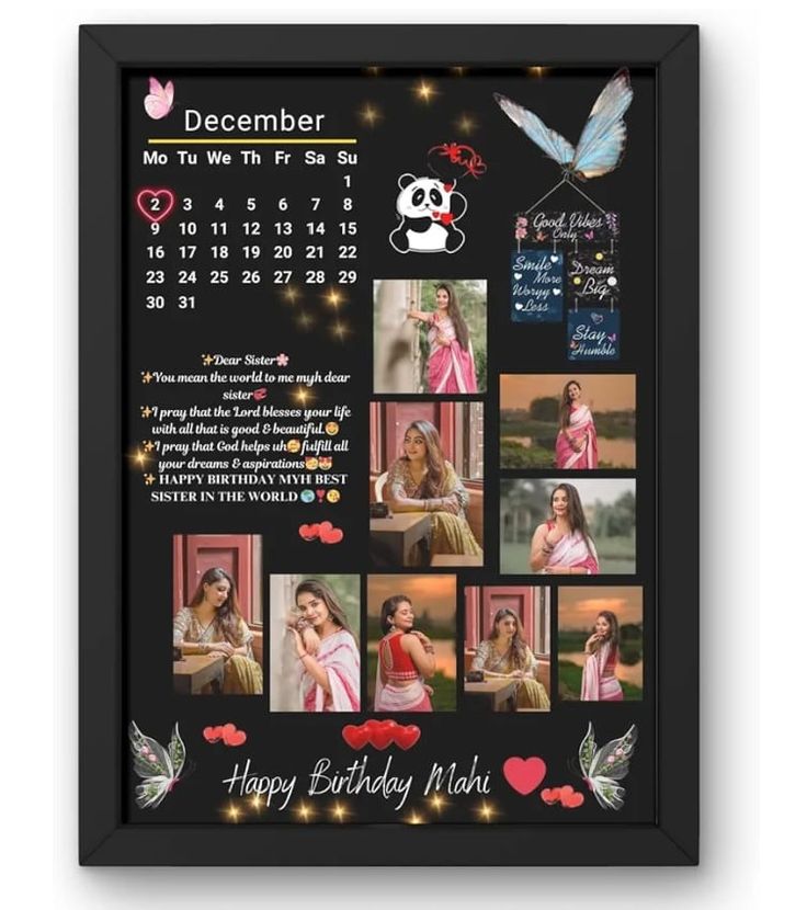 Black Personalized Photo Frame