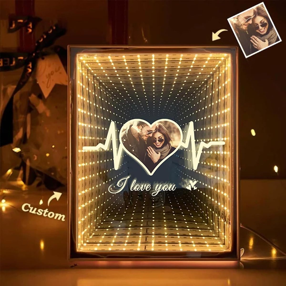 Custom LED Mirror Frame Lamp ll Customized Picture Photo Frame with Light