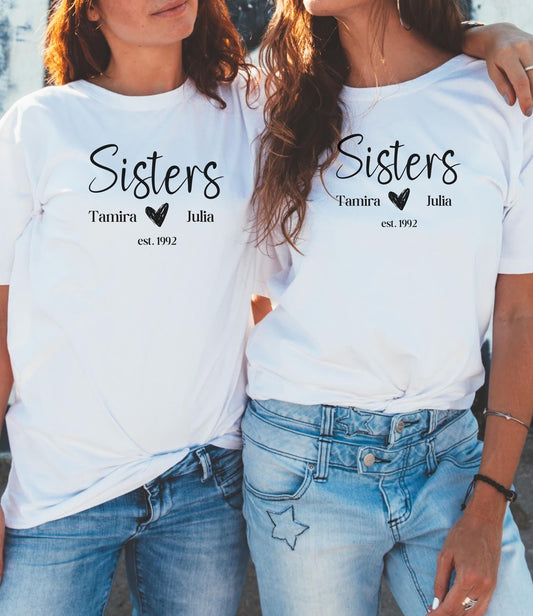 Best Sisters Sublimation  T-Shirt  (white)