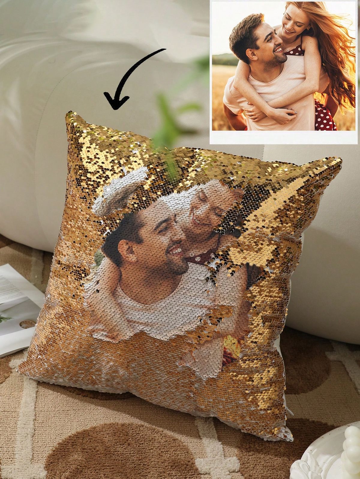 Magic Sequin Sublimation Cushion