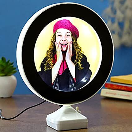 Round shape Magic Mirror Photo Frame with LED light